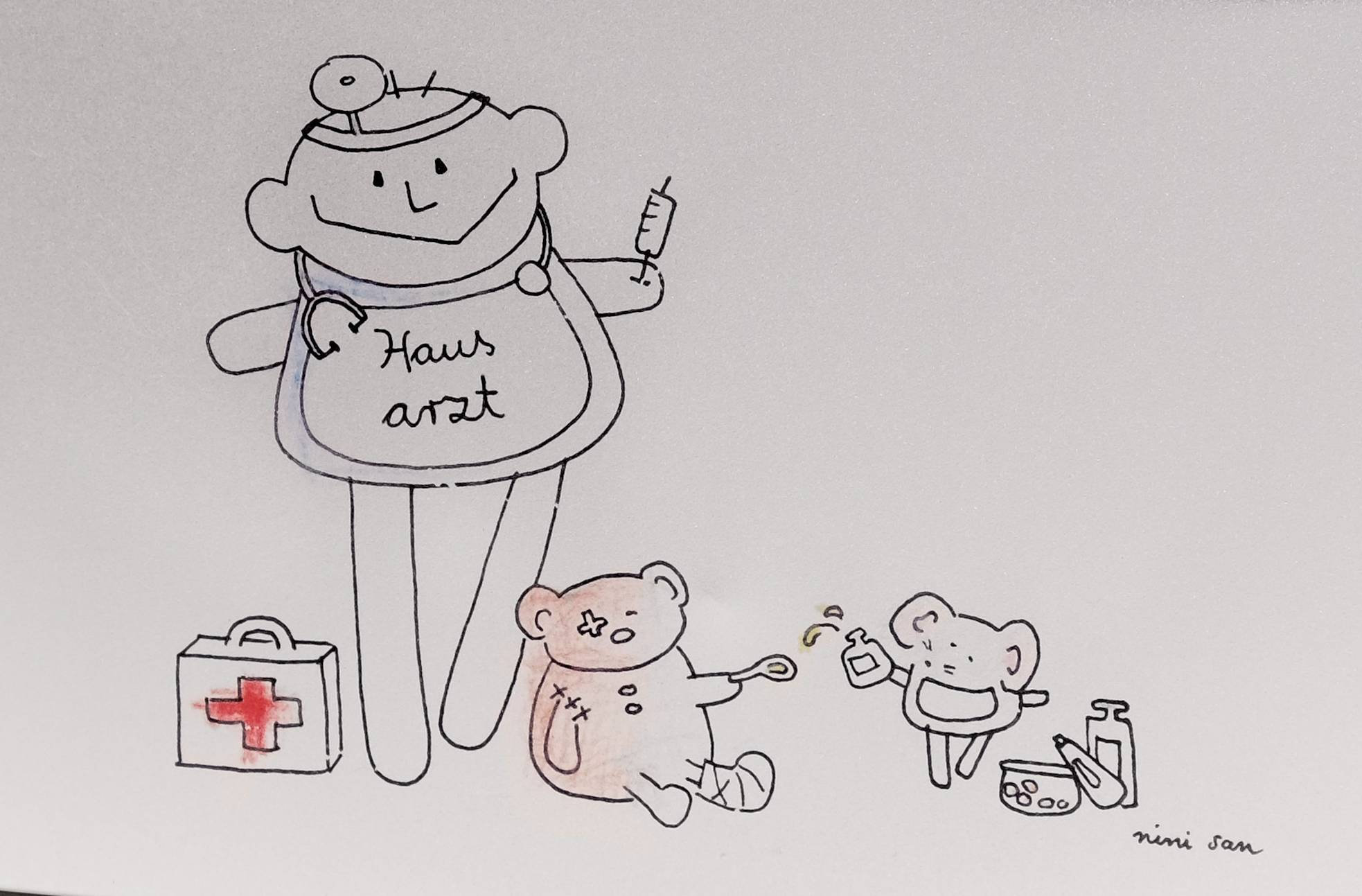 Hausapotheke Hausarzt, Erste Hilfe Metalldose - nini san