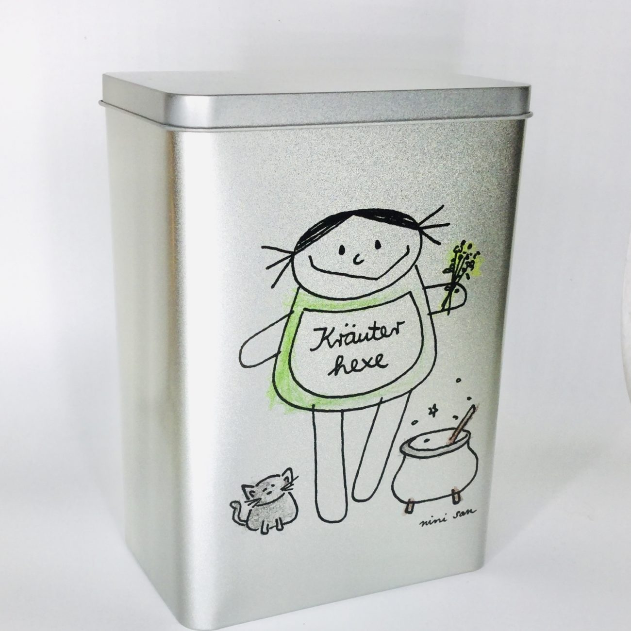 Teedose Kräuterhexe, große Dose für Tee, Kräuter und Gewürze - nini san