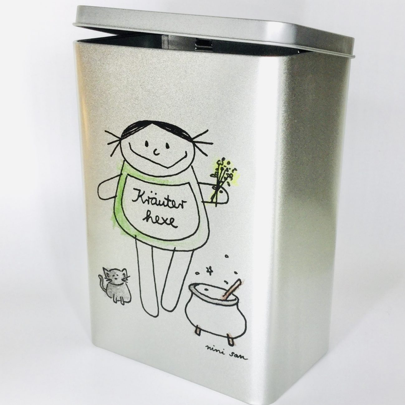 Teedose Kräuterhexe, große Dose für Tee, Kräuter und Gewürze - nini san