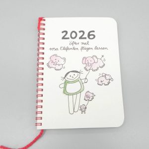 rosa Elefanten Kalender 2026