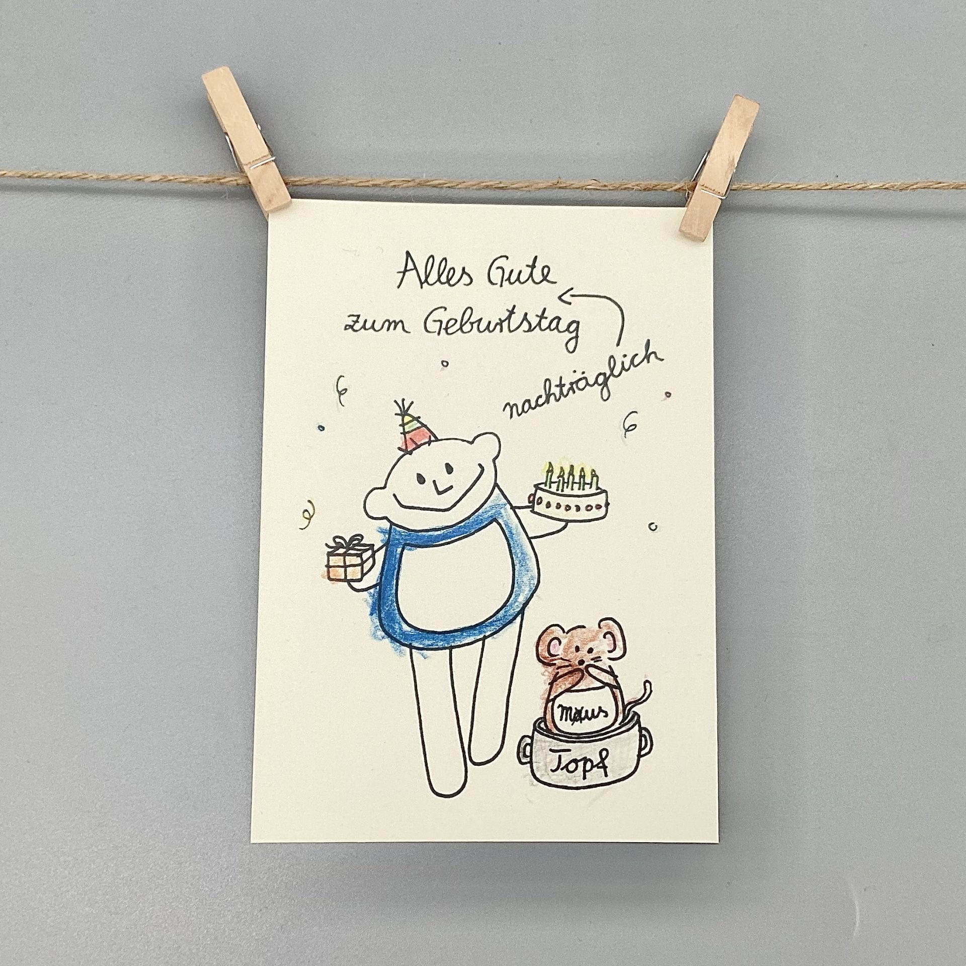 nachträglich zum Geburtstag Karte