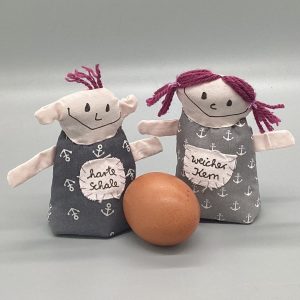 Eierwärmer Paar handgemacht harte Schale weicher Kern