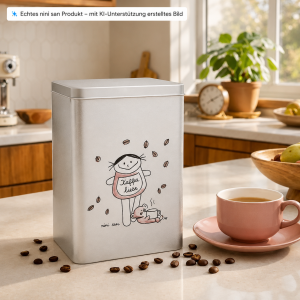 Große Kaffeedose -Kaffeeliese Dose im KI Ambiente