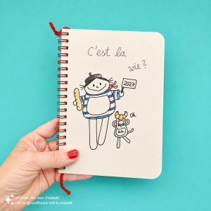 Kalender mit Spruch "C'est la wie? 2027 Oh la la"